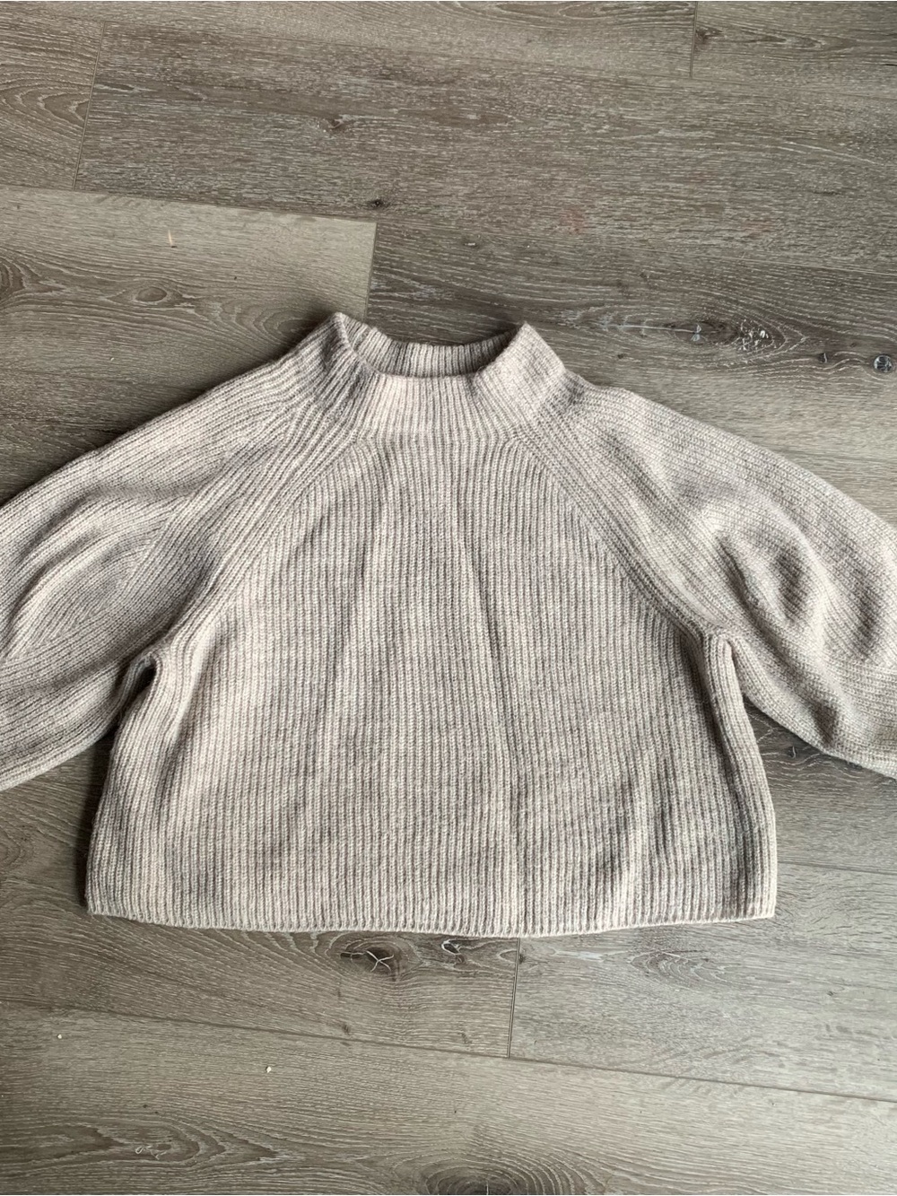 OSKA Women's Mock Neck Ribbed Knit Sweater Size S